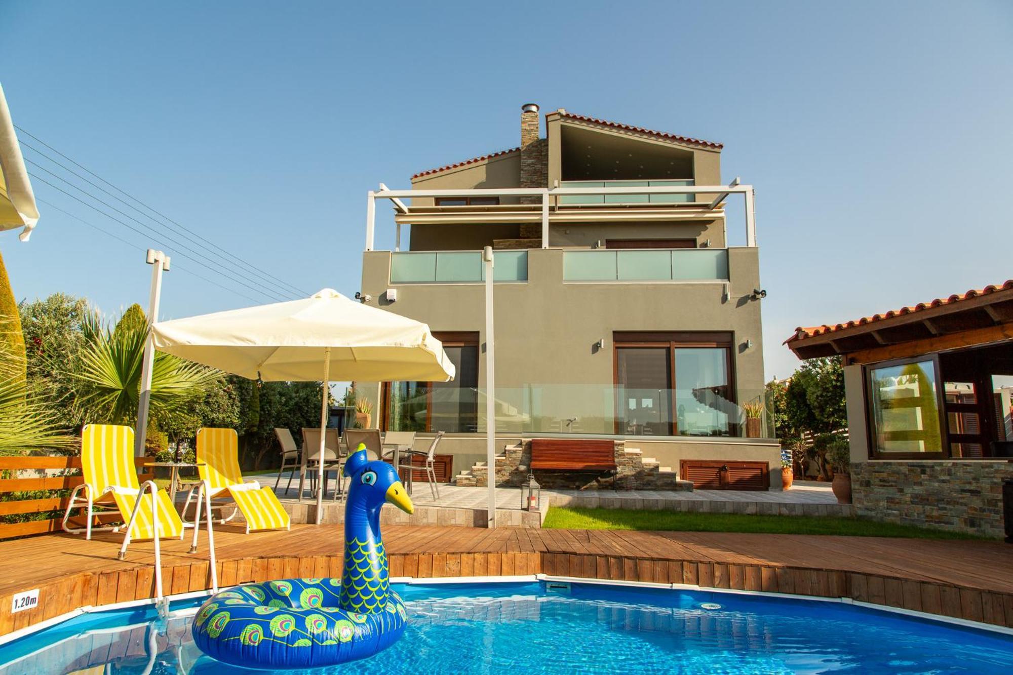 A Cozy Eco Villa By The Sea Gouves Exterior foto